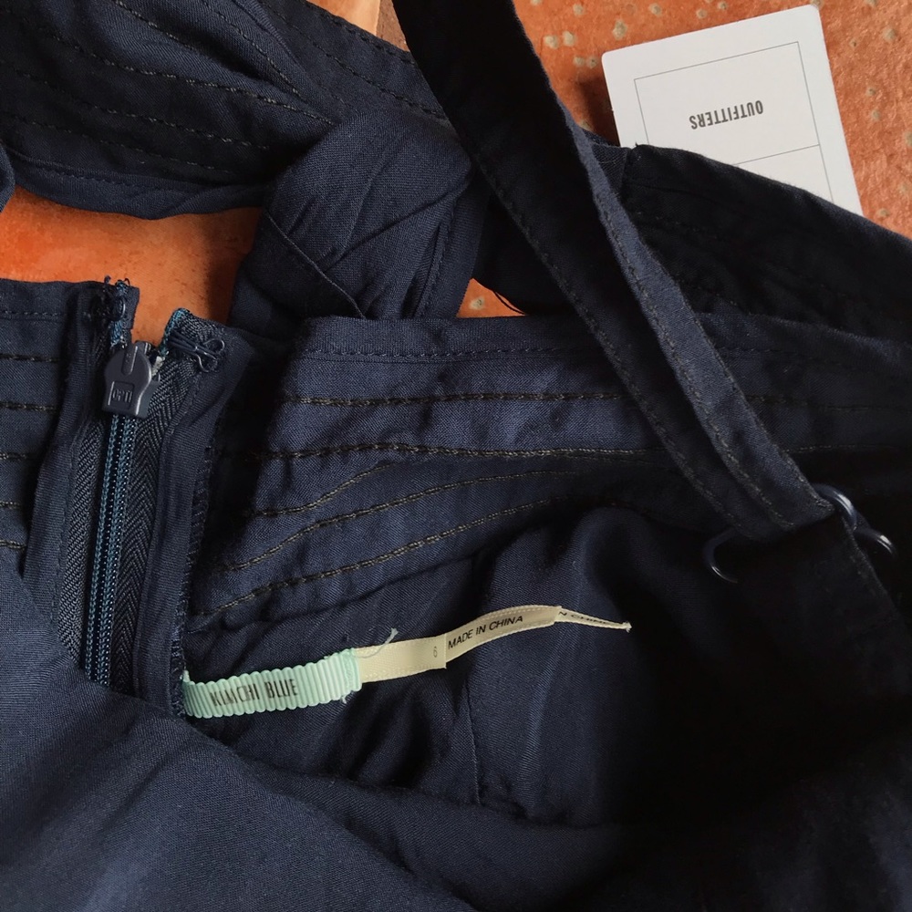 Urban Outfitters Cross Back Navy Blue Romper Dress - Picture 6 of 8